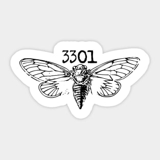 Cicada 3301 Black Design Sticker